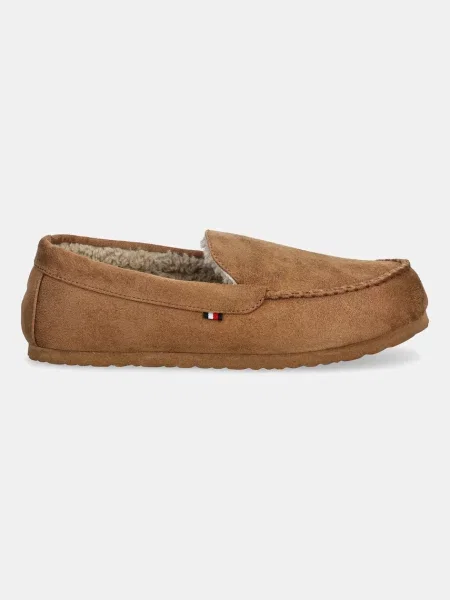 Tommy Hilfiger Copati HILFIGER M SDE DRIVER HOUSE SHOE rjava