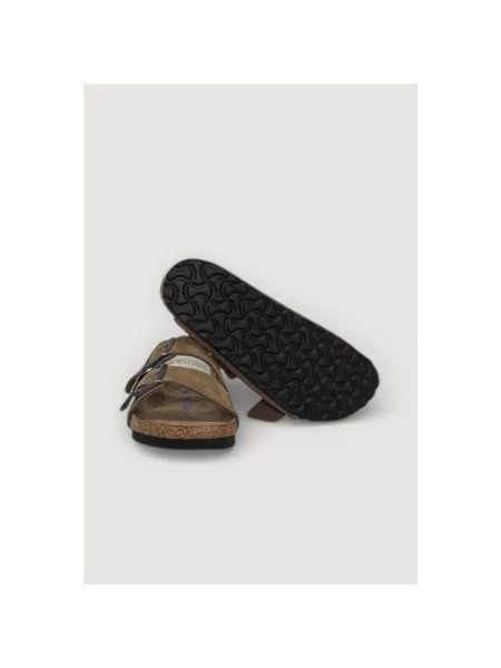 Semišové sandále Birkenstock hnedá