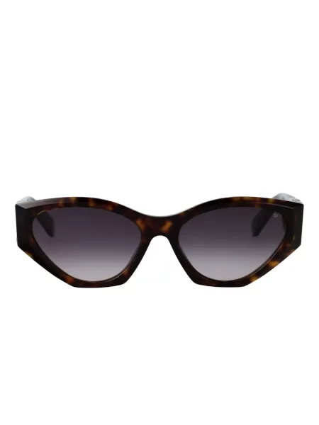 Ochelari de soare Philipp Plein Eyewear cu imprimeu geometric maro