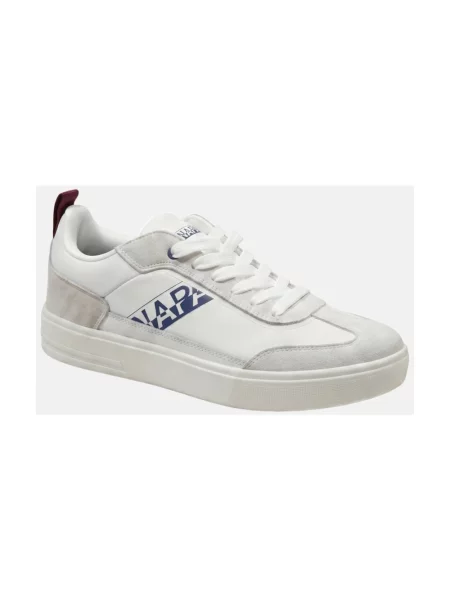Sneakersy Napapijri skórzane na platformie białe