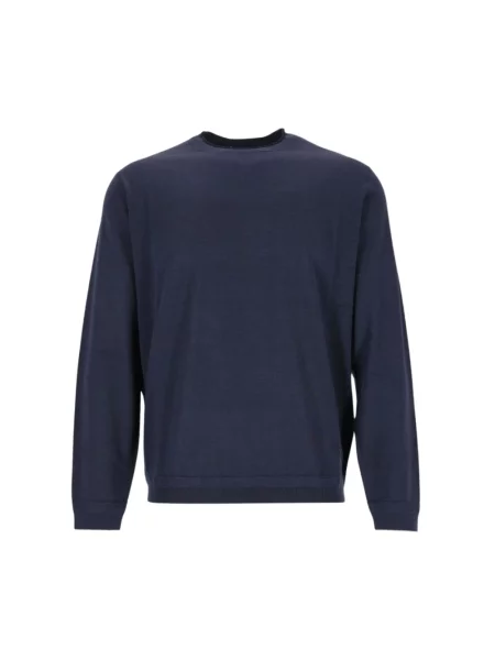 Sweter Emporio Armani wełniany niebieski