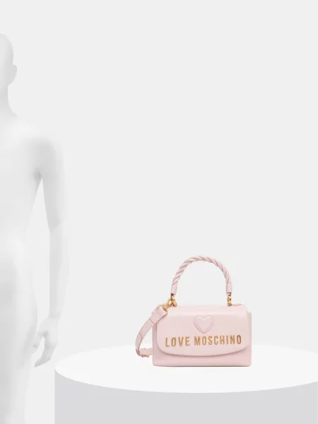Кожаная сумка через плечо Love Moschino