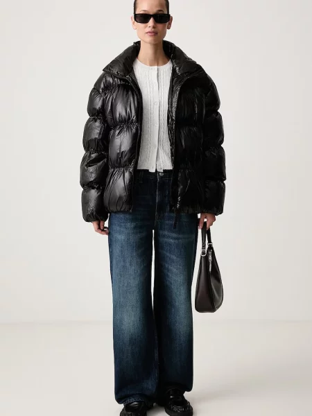Tommy Jeans péřová bunda černá