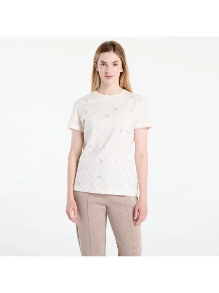 T-shirt GUESS Gloria Peony Ss T-Shirt Beige S beżowa