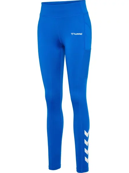 Legginsy mid-rise Hummel MT Chipo niebieskie