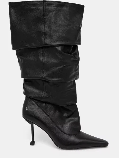 Шкіряні чоботи Naked Wolfe Vern на шпильці Vern Nappa Prince Leather Black чорний