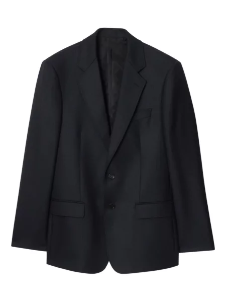 Sacou în carouri Burberry de lână în carouri albastru