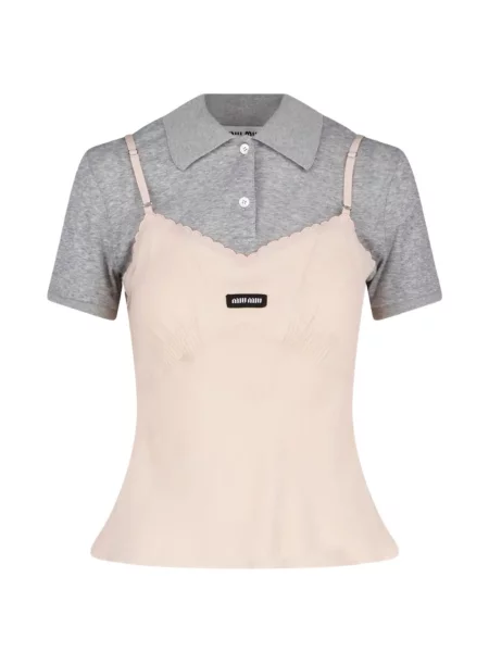 Scurt top Miu Miu roz