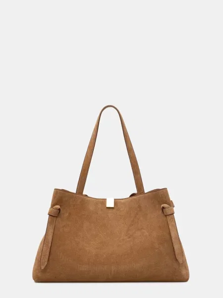 Yuzefi tote torba ženska od brušene kože GYOZA TOTE bež