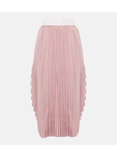 Fustă din piele Stella Mccartney alb