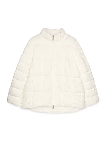 Dzianinowa kurtka puchowa Fiorella Rubino biała