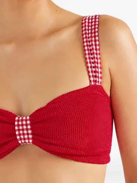 Bikini Hunza G s volanima crvena