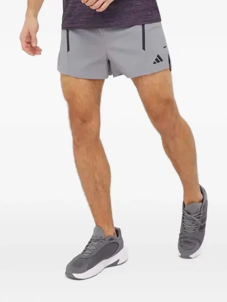 Csíkos tornaterem rövidnadrág Adidas nyomtatás kék