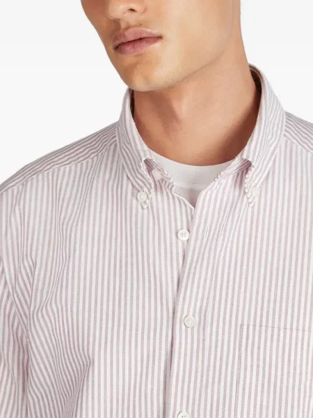Cămașă Glanshirt cu dungi din țesătură twill alb