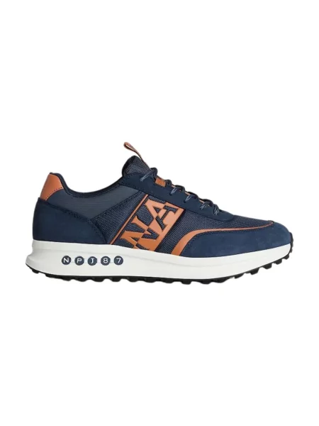 Sneakersy Napapijri skórzane niebieskie