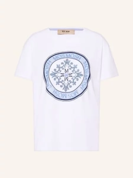 Koszulka Mos Mosh z kamieniami z dżerseju biała