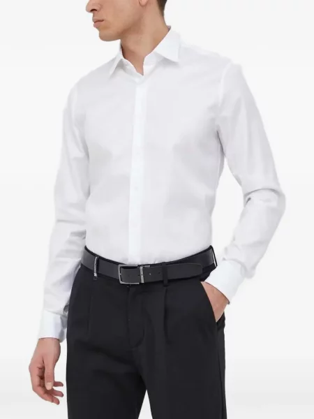 Lung cămașă Michael Kors cu broderie alb