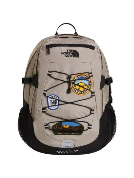 Geantă The North Face clasică cu strasuri gri