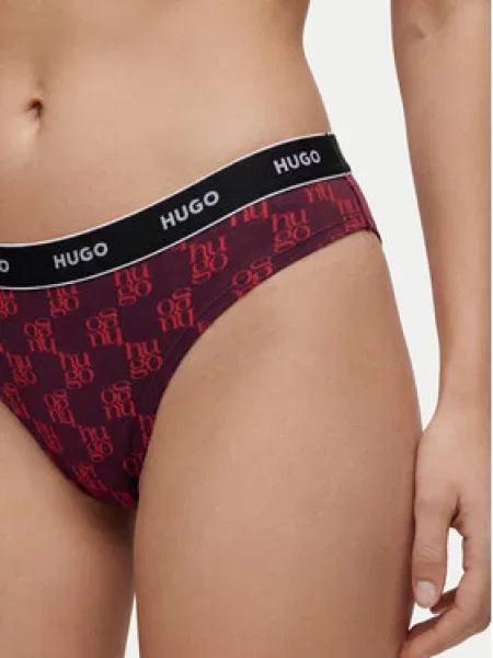 Hugo Bodywear Tanga 3 darab DESIGN fekete