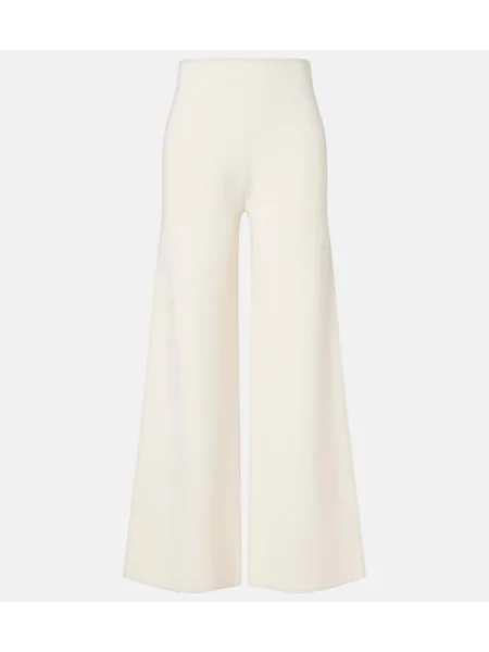 Pantaloni Max Mara din jerseu alb