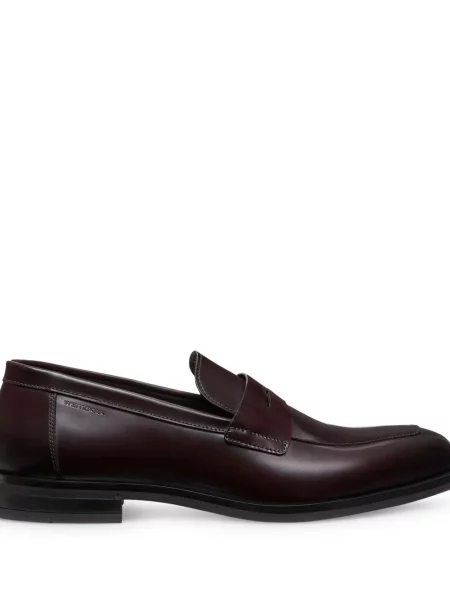 Pantofi loafer Stuart Weitzman cu vârf pătrat maro
