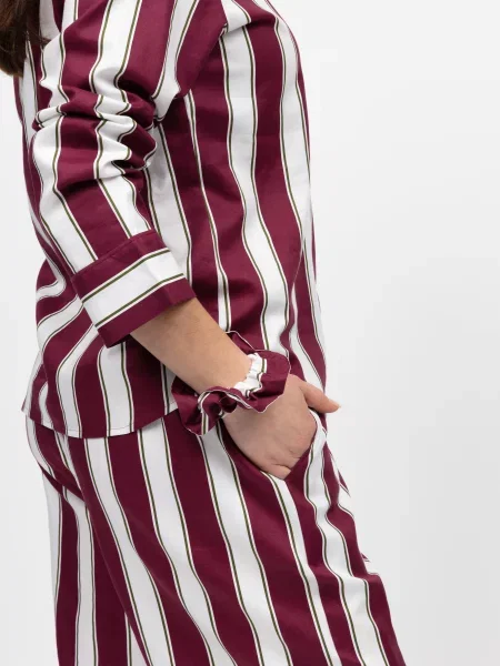 Піжама CYBERJAMMIES бавовна/модал бордовий