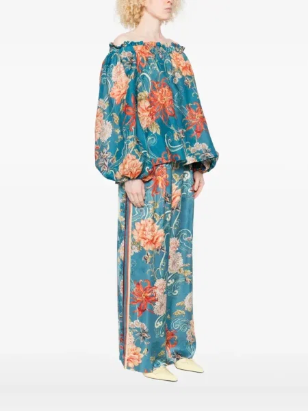 Bluză Alemais cu model floral cu imagine albastru