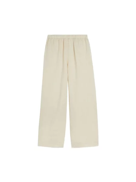 Lniane spodnie Aspesi beżowe