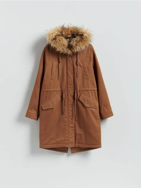 Reserved parka z miedziany