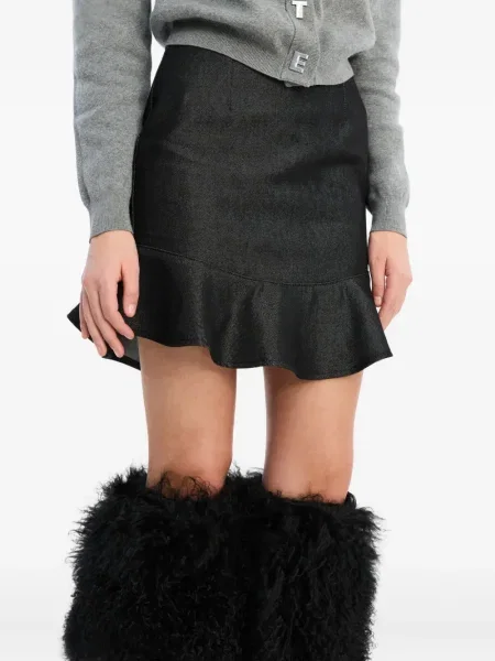 Fustă din denim Rotate Birger Christensen negru