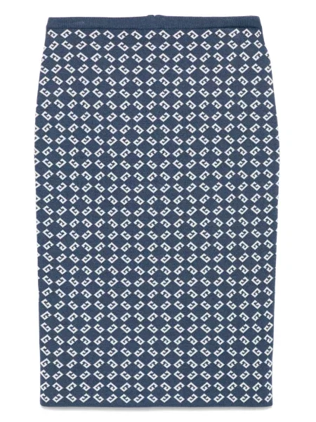 Spódnica midi Givenchy żakardowa do kolan niebieska