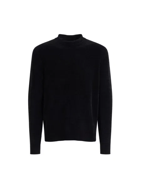Lniany sweter Rrd czarny