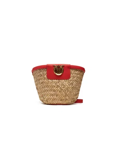 PINKO Kabelka Love Summer Bucket PE 25 PLTT béžová