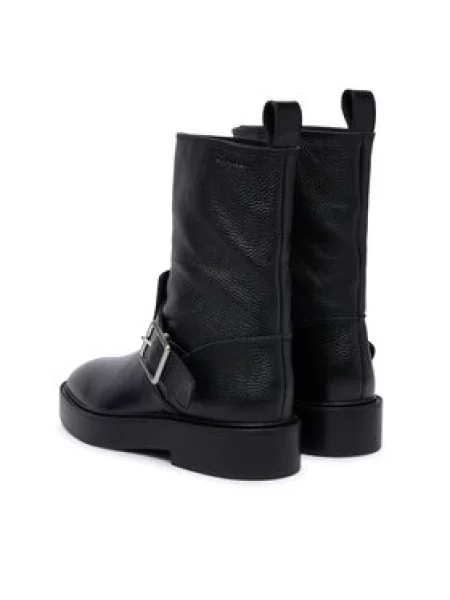 Calvin Klein Bokacsizma Conc Welt Mid Biker Boot Lth fekete