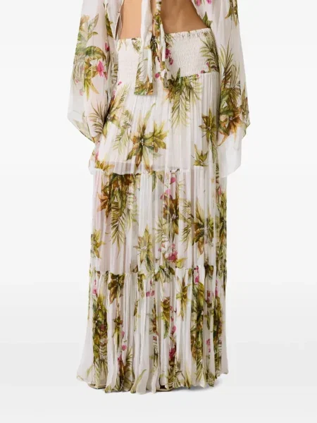 Fusta maxi Guess cu model floral cu imagine alb