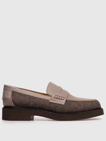 Комбіновані лофери з вовною Doucal's коричневі
