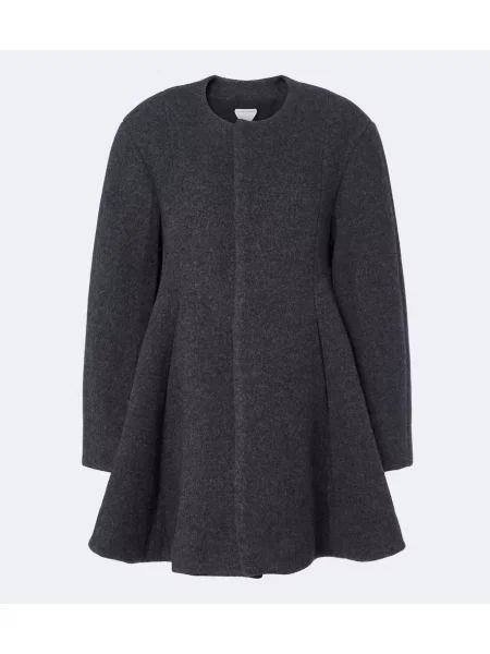 Palton Bottega Veneta de lână gri