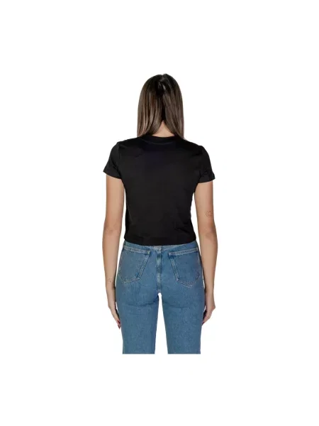 T-shirt z nadrukiem z logo Calvin Klein Jeans czarna