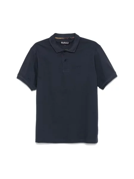 Haftowana koszulka polo Barbour niebieska