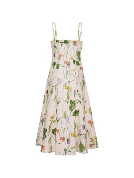 Rochie Cara Cara de in cu model floral cu imagine alb