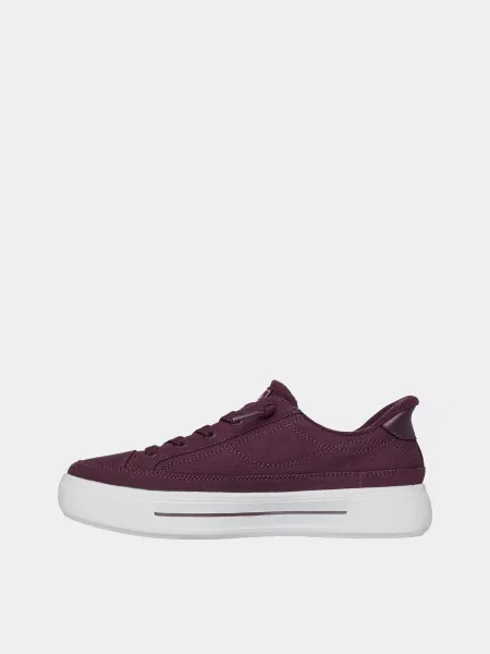 Кожаные кеды Skechers бордовые