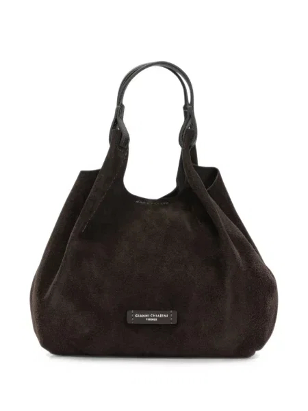 Geantă shopper Gianni Chiarini din piele de căprioară maro