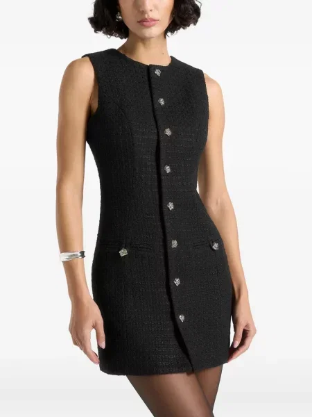 Rochie mini Manière De Voir din tweed de costum negru