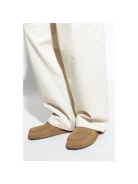 Półbuty Birkenstock zamszowe wsuwane brązowe