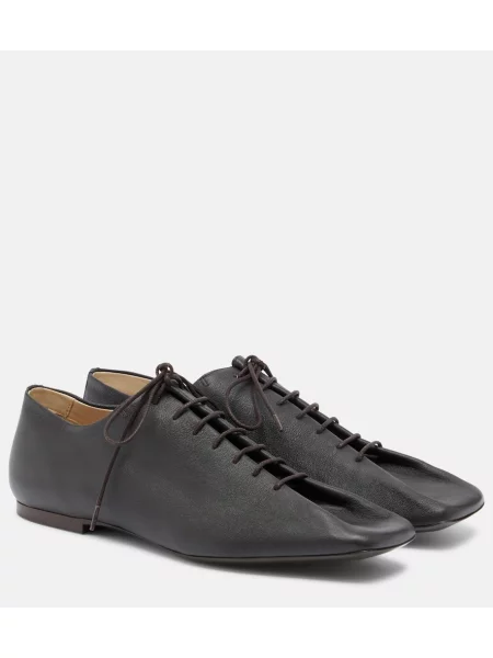 Pantofi derby Lemaire din piele maro