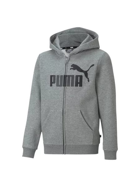 Dziecięca bluza z kapturem full-zip Puma Essential szara