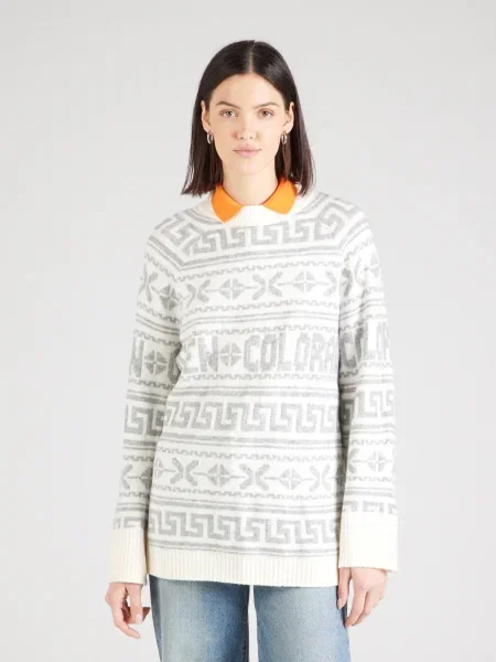 Abercrombie & Fitch Pulover gri alb