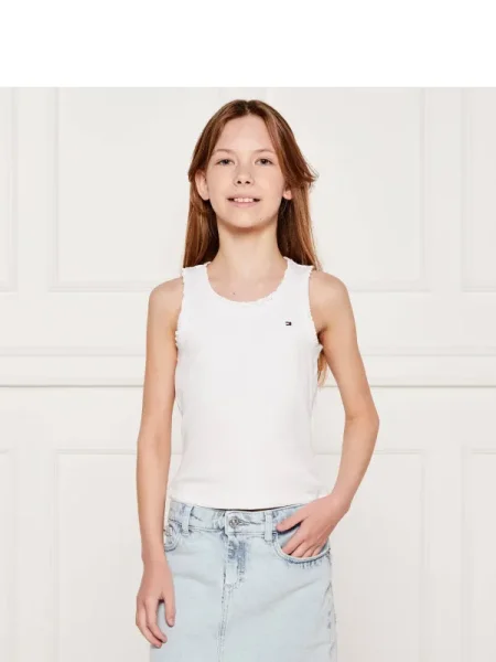 Tommy Hilfiger Felső Essential D Regular Fit fehér