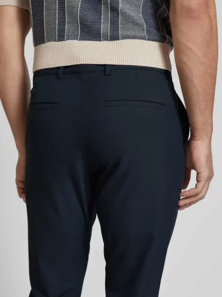 Chinosy z wpuszczanymi model ‘ROBERT’ Selected Homme granatowe