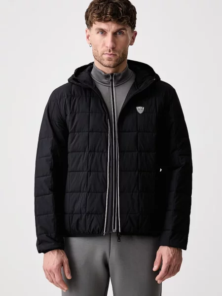 Emporio Armani prešívaná bunda pánska čierna